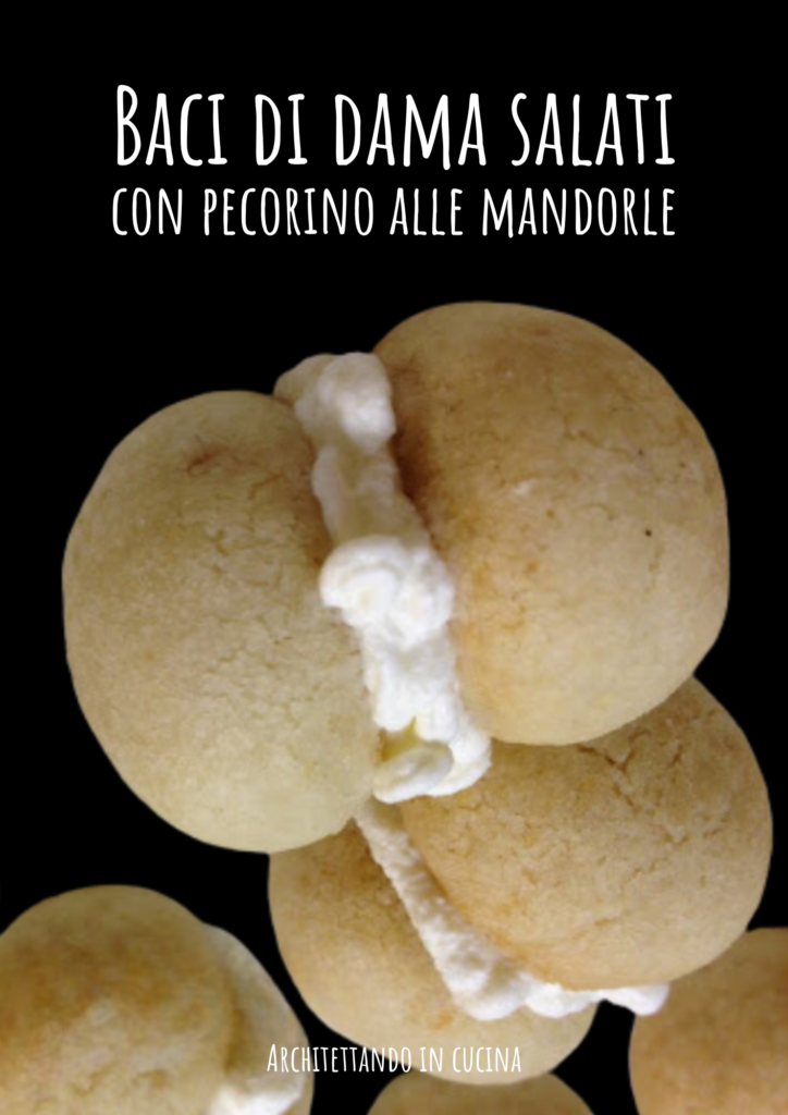 Baci di dama salati con Pecorino alle mandorle