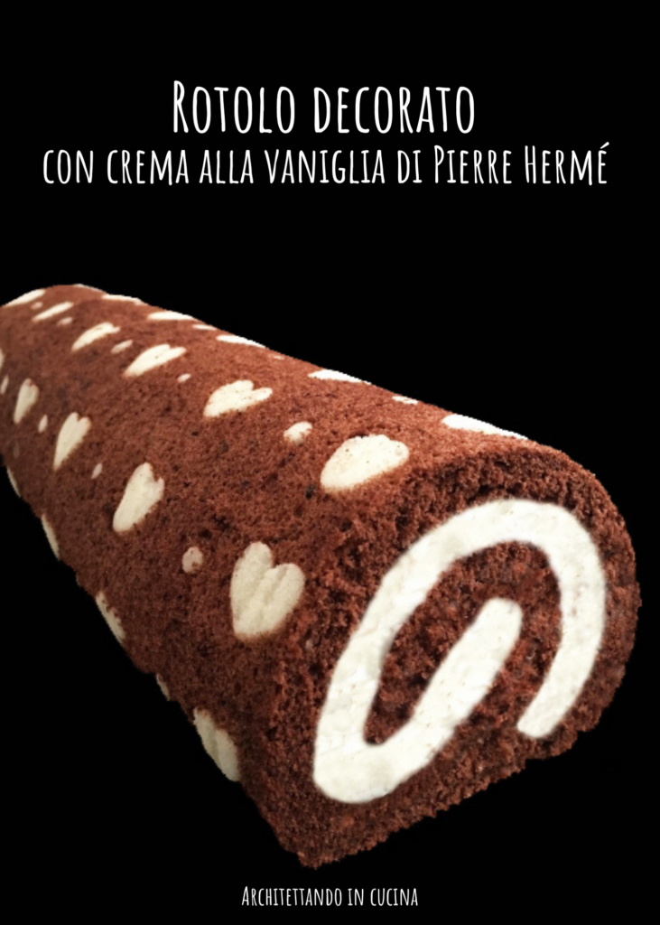 Rotolo decorato con crema alla vaniglia di Pierre Hermé