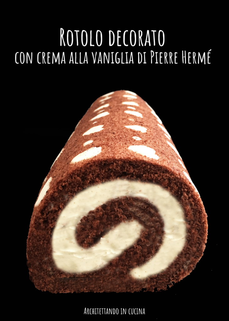 Rotolo decorato con crema alla vaniglia di Pierre Hermé