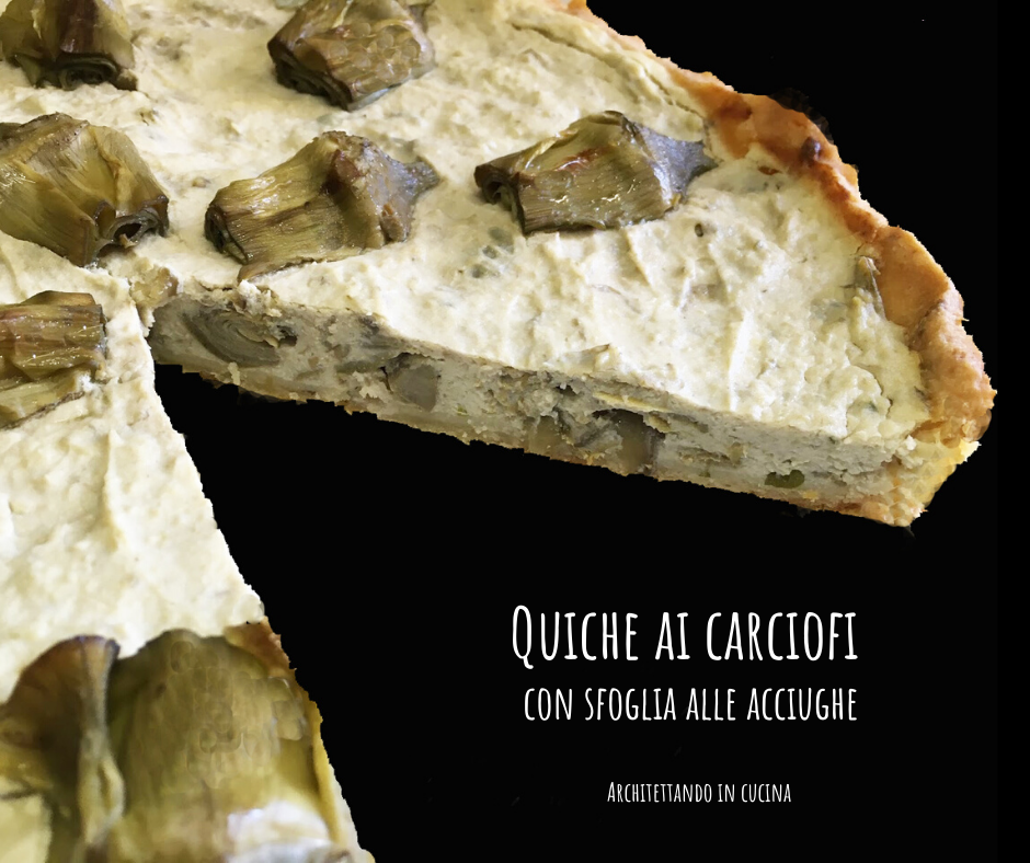 Quiche ai carciofi con sfoglia alle acciughe