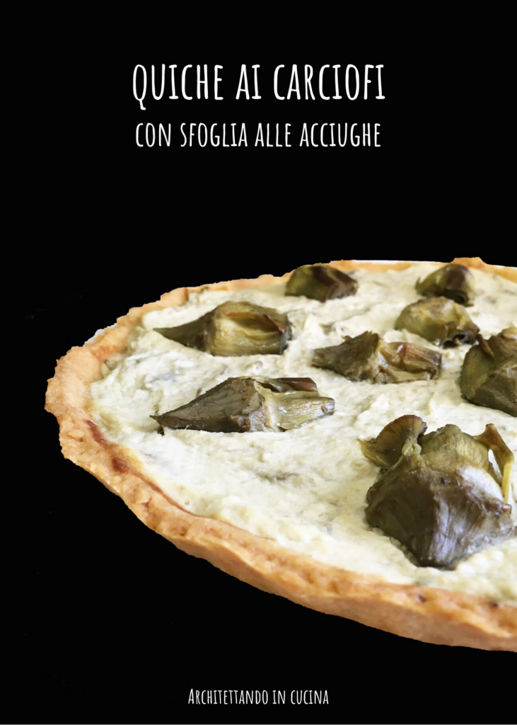 Quiche ai carciofi con sfoglia alle acciughe