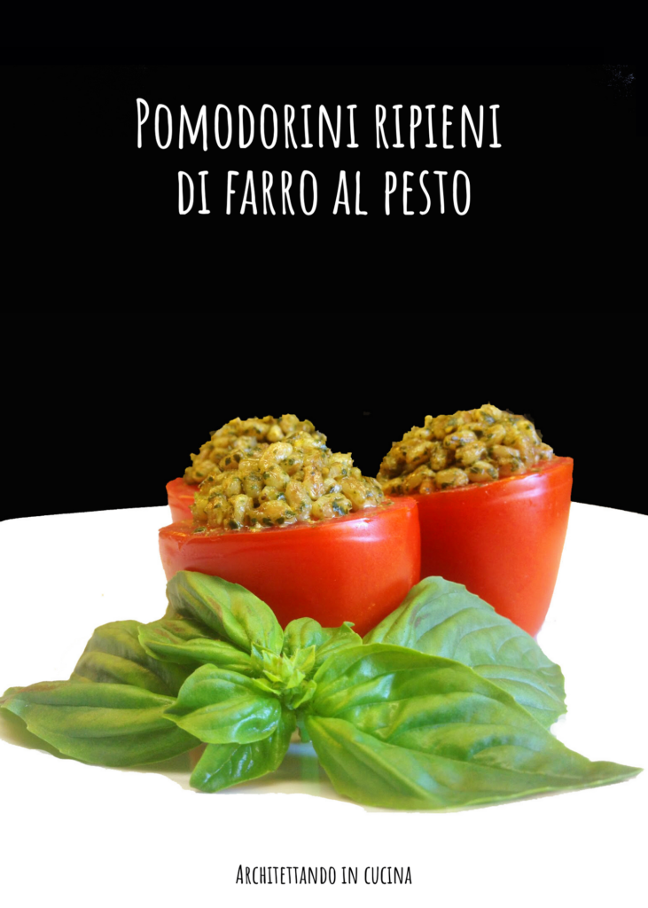 Pomodorini ripieni di farro al pesto