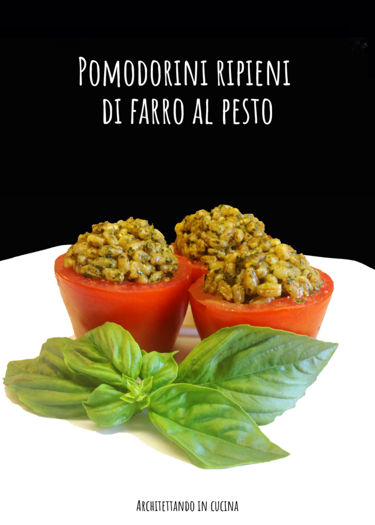 Pomodorini ripieni di farro al pesto