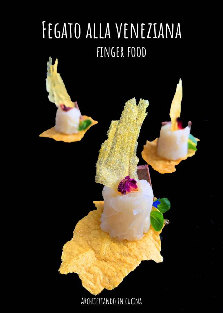 Fegato alla veneziana finger food