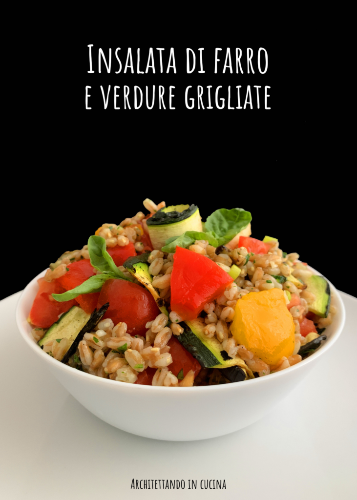 Insalata di farro e verdure grigliate