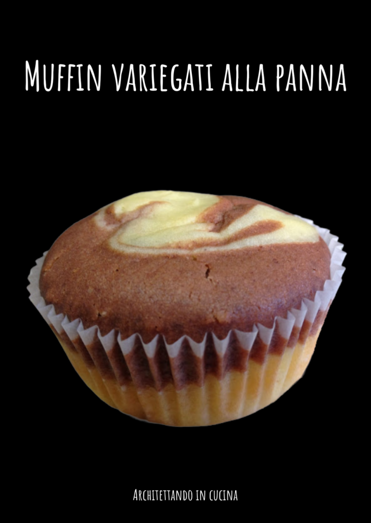 Muffin variegati alla panna, sofficissimi