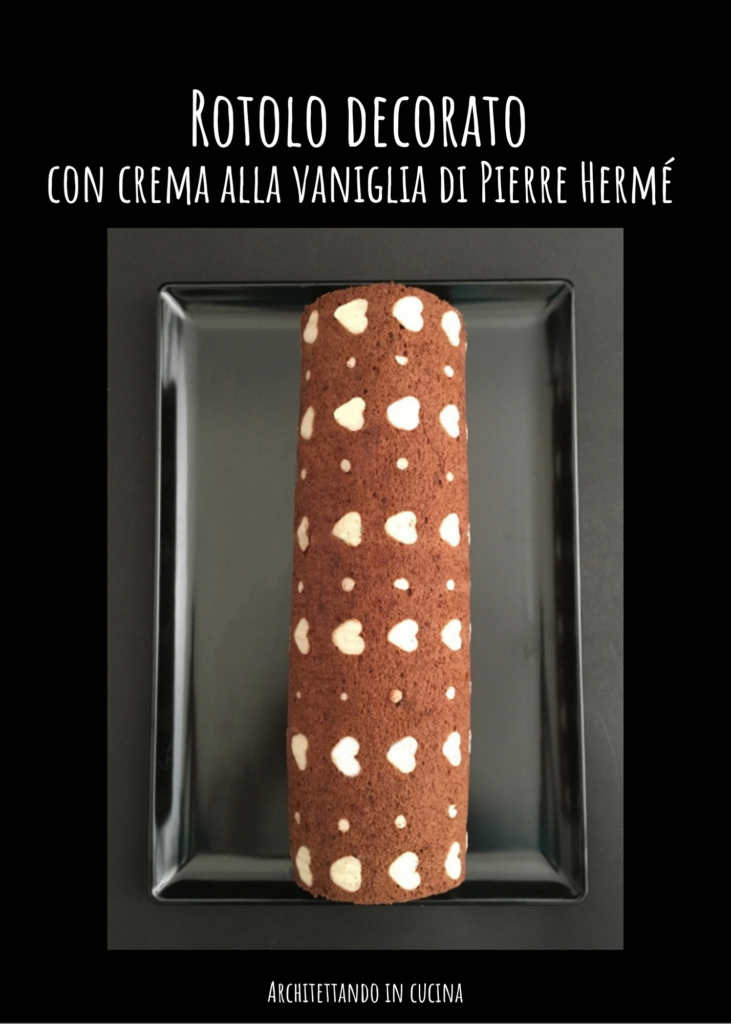 Rotolo decorato con crema alla vaniglia di Pierre Hermé