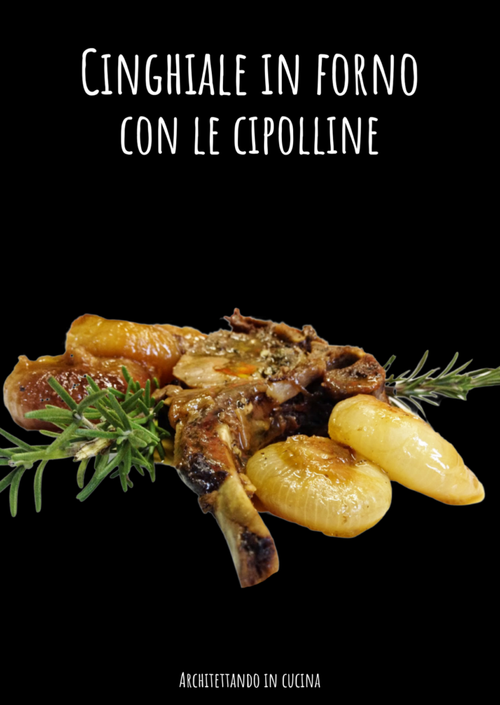 Cinghiale al forno con cipolline 