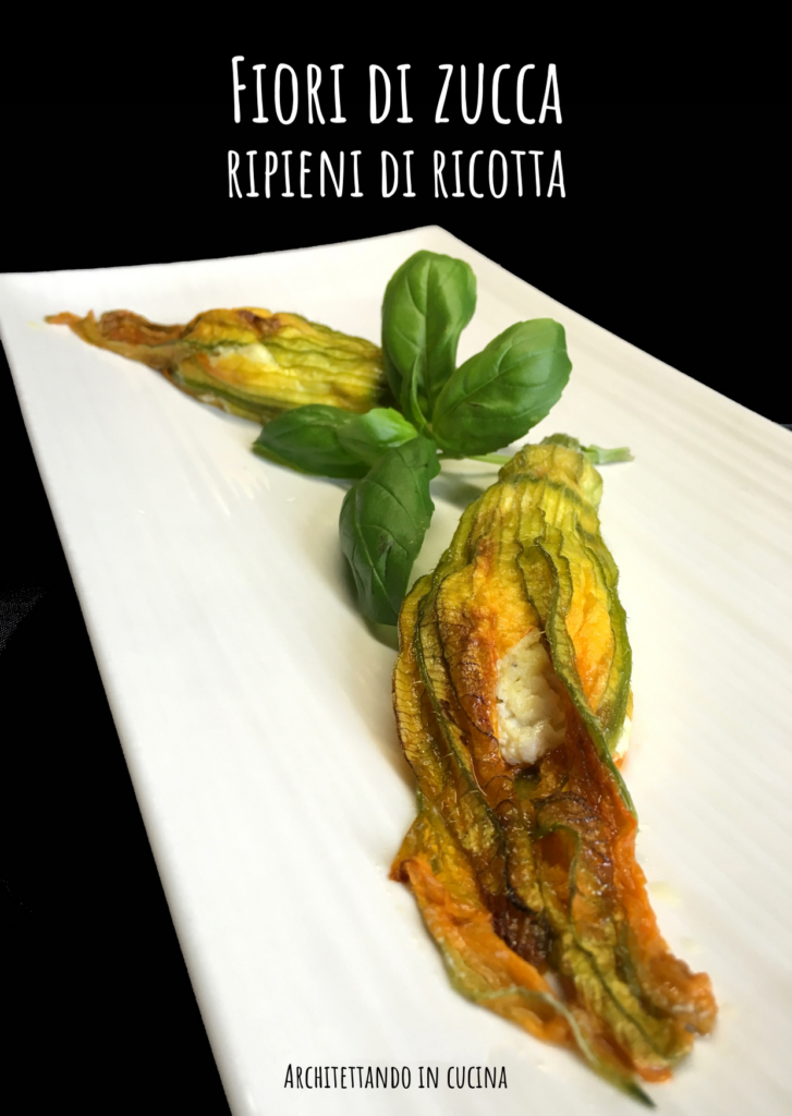 Fiori di zucca ripieni di ricotta