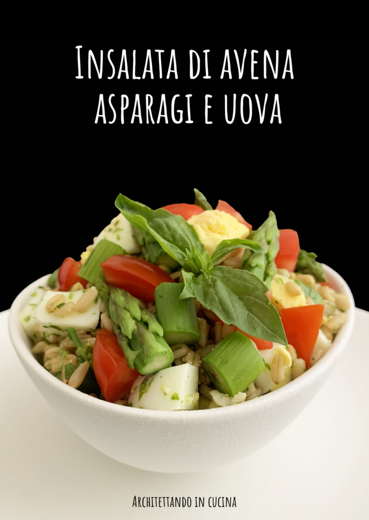 Insalata di avena, asparagi e uova