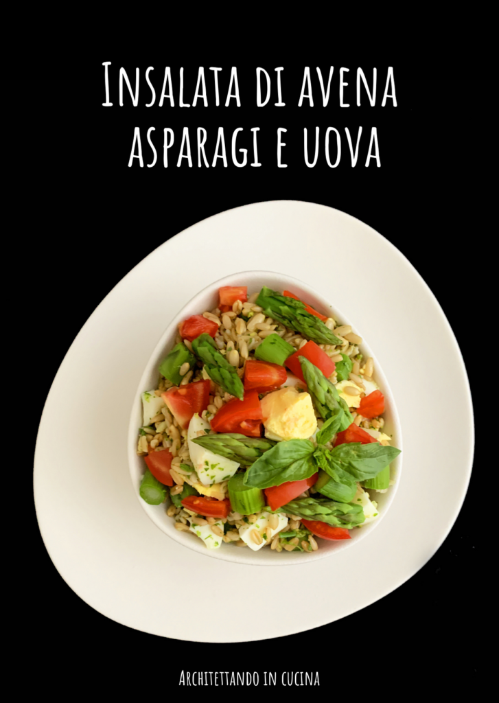 Insalata di avena, asparagi e uova