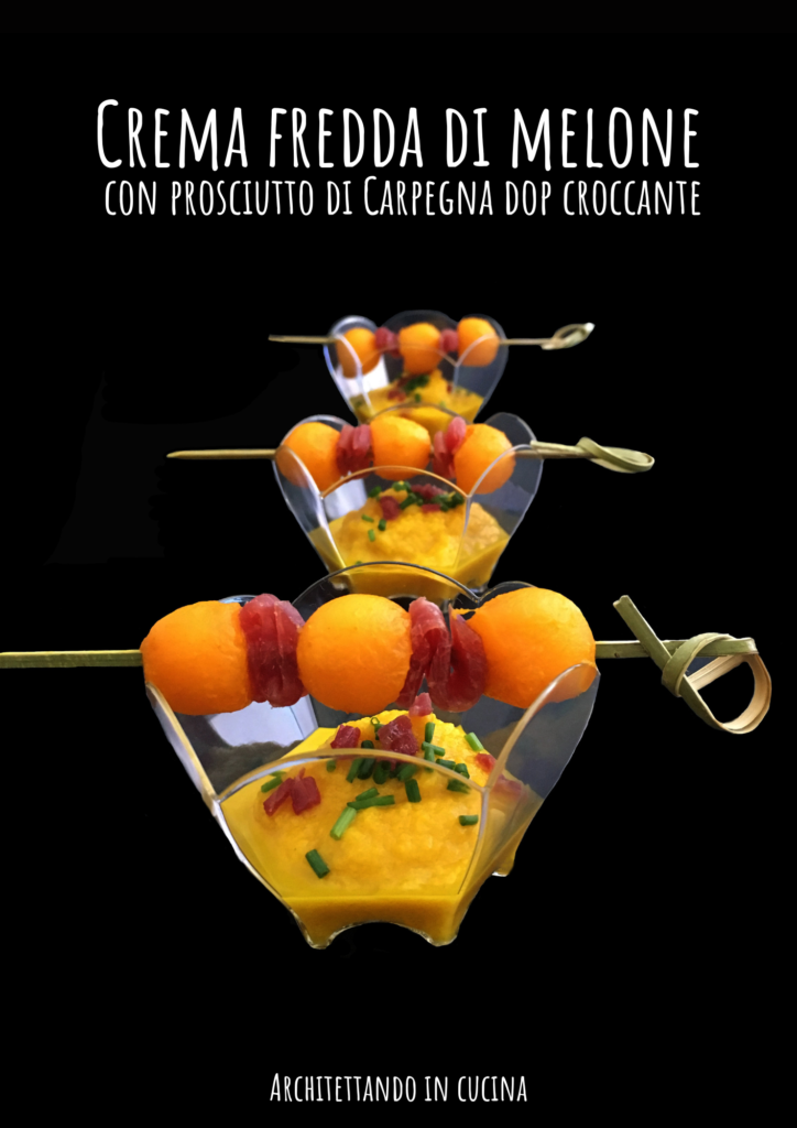 Expo 2015 - Crema fredda di melone con prosciutto di Carpegna dop croccante