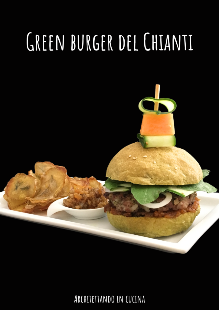 Green burger  del Chianti per la Masterclass Erbe Spontanee