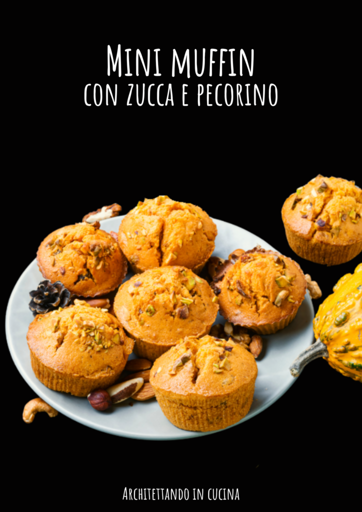 Mini muffin con zucca e pecorino