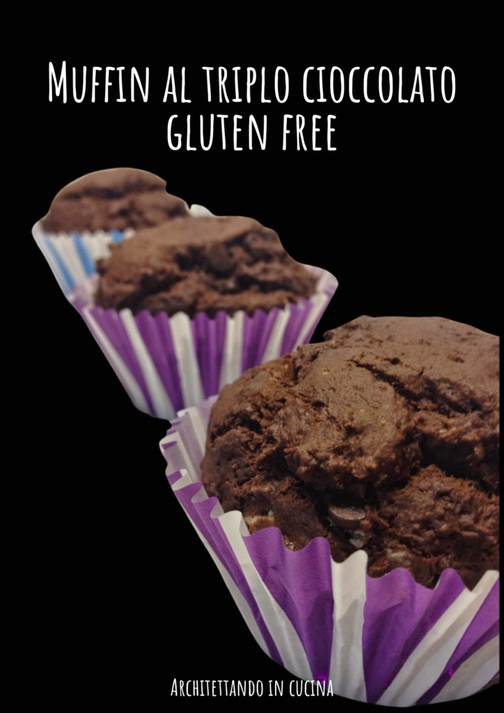 Muffin al triplo cioccolato gluten free