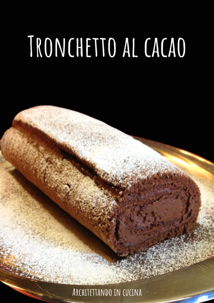 Tronchetto al cacao  con ganache al cioccolato