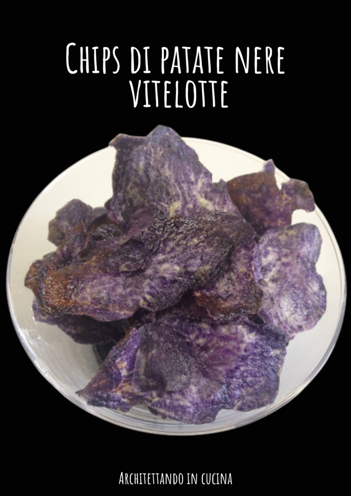 Chips di patate nere vitelotte