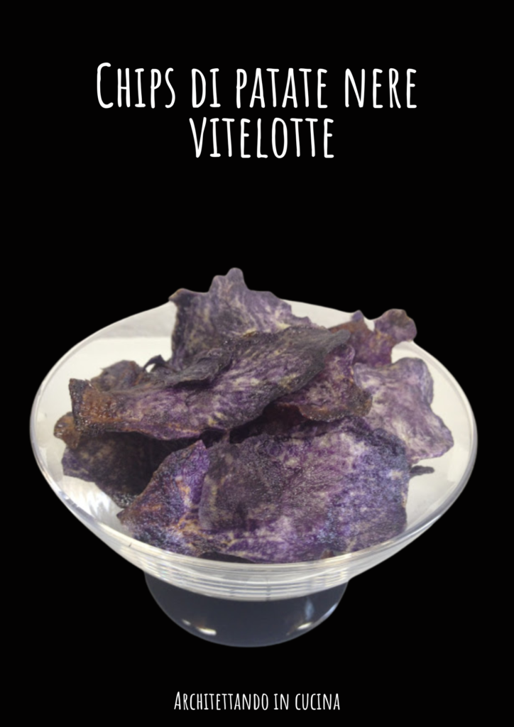 Chips di patate nere vitelotte